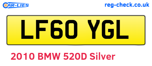 LF60YGL are the vehicle registration plates.