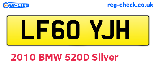 LF60YJH are the vehicle registration plates.