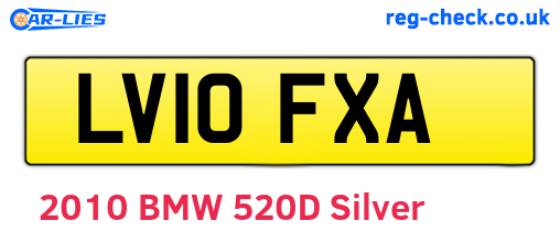 LV10FXA are the vehicle registration plates.