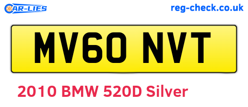 MV60NVT are the vehicle registration plates.