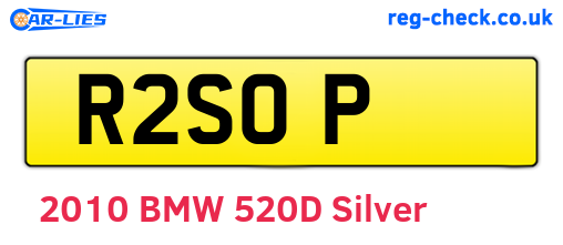 R2SOP are the vehicle registration plates.