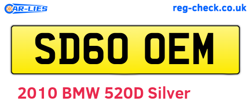 SD60OEM are the vehicle registration plates.