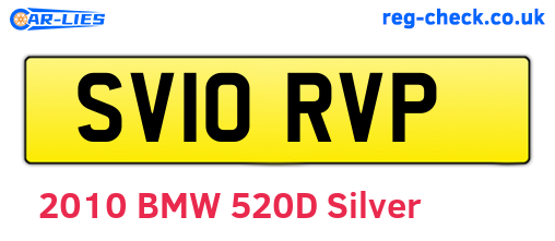 SV10RVP are the vehicle registration plates.