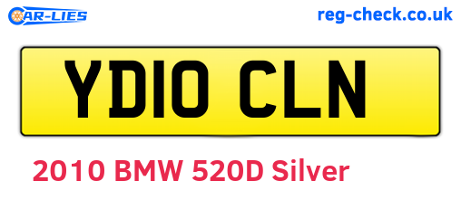YD10CLN are the vehicle registration plates.
