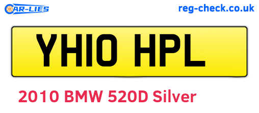 YH10HPL are the vehicle registration plates.