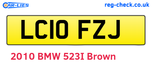 LC10FZJ are the vehicle registration plates.