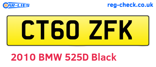 CT60ZFK are the vehicle registration plates.