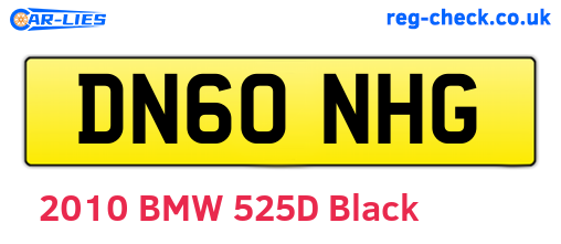 DN60NHG are the vehicle registration plates.