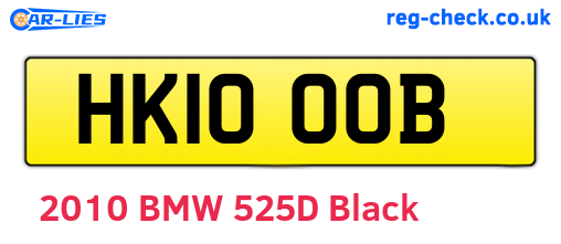 HK10OOB are the vehicle registration plates.