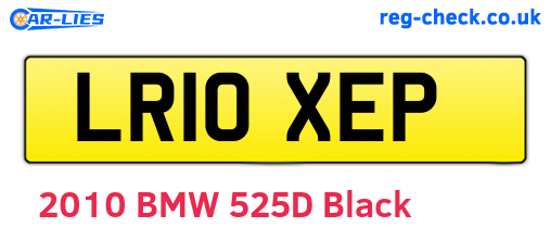 LR10XEP are the vehicle registration plates.