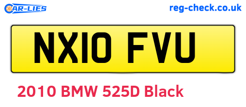 NX10FVU are the vehicle registration plates.