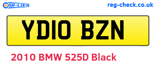 YD10BZN are the vehicle registration plates.