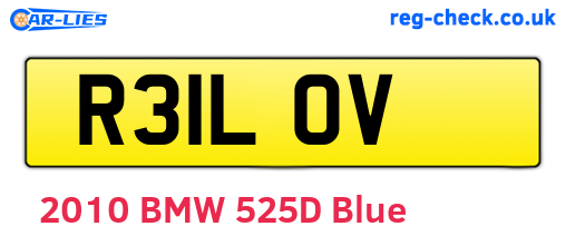 R31LOV are the vehicle registration plates.
