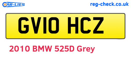 GV10HCZ are the vehicle registration plates.