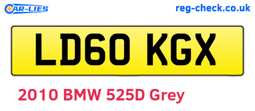 LD60KGX are the vehicle registration plates.