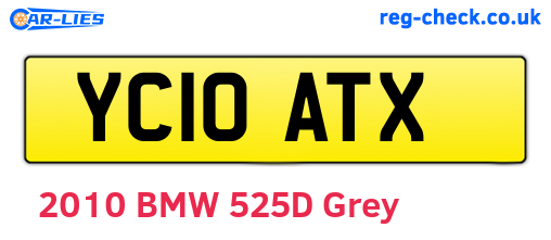 YC10ATX are the vehicle registration plates.