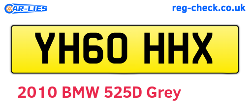 YH60HHX are the vehicle registration plates.