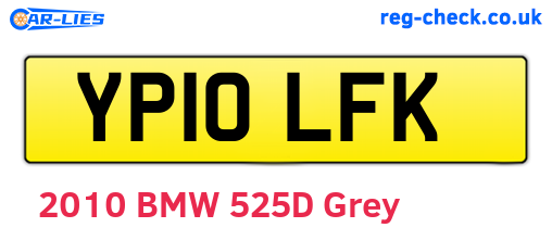 YP10LFK are the vehicle registration plates.