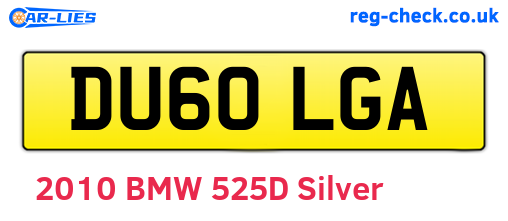 DU60LGA are the vehicle registration plates.
