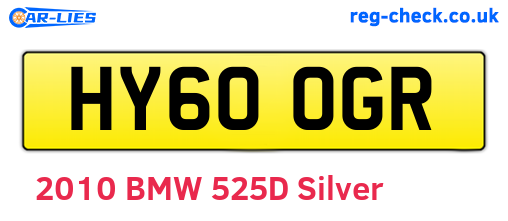 HY60OGR are the vehicle registration plates.