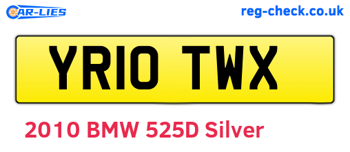 YR10TWX are the vehicle registration plates.