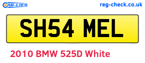 SH54MEL are the vehicle registration plates.