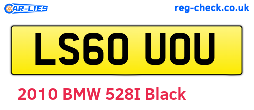 LS60UOU are the vehicle registration plates.