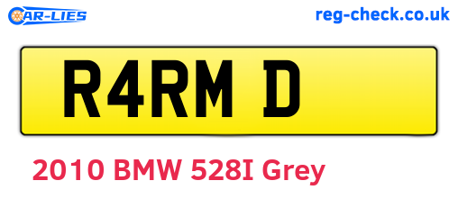 R4RMD are the vehicle registration plates.