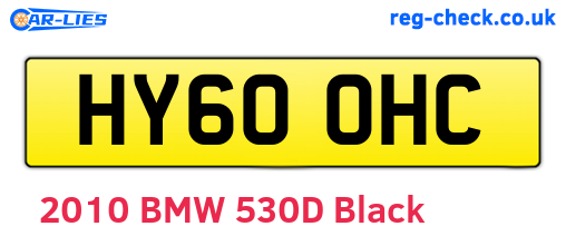 HY60OHC are the vehicle registration plates.