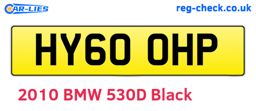HY60OHP are the vehicle registration plates.