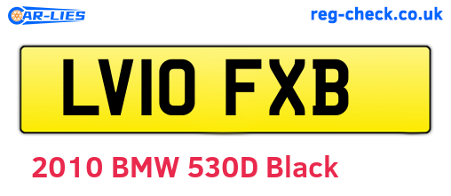 LV10FXB are the vehicle registration plates.