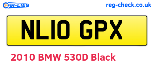 NL10GPX are the vehicle registration plates.