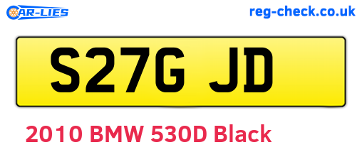 S27GJD are the vehicle registration plates.