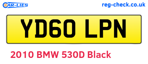 YD60LPN are the vehicle registration plates.