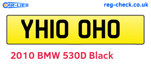 YH10OHO are the vehicle registration plates.