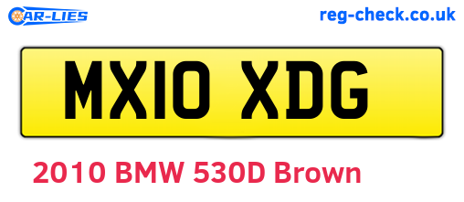 MX10XDG are the vehicle registration plates.