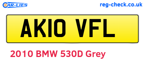 AK10VFL are the vehicle registration plates.