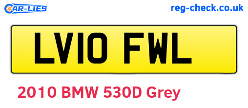 LV10FWL are the vehicle registration plates.