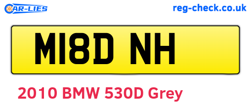 M18DNH are the vehicle registration plates.