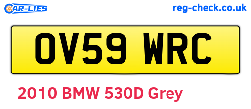 OV59WRC are the vehicle registration plates.