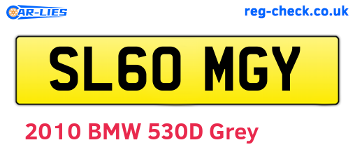 SL60MGY are the vehicle registration plates.