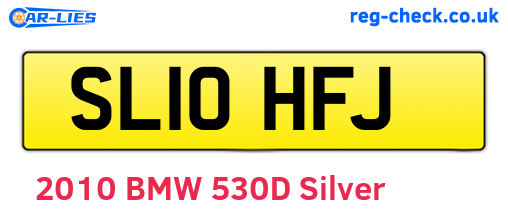 SL10HFJ are the vehicle registration plates.