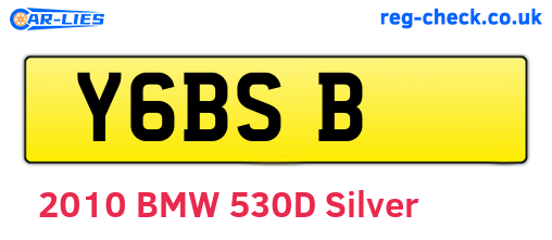 Y6BSB are the vehicle registration plates.