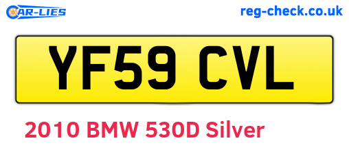 YF59CVL are the vehicle registration plates.
