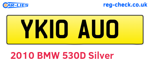 YK10AUO are the vehicle registration plates.