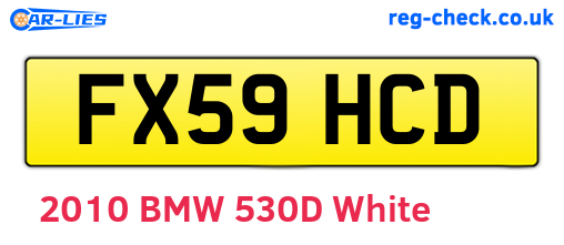 FX59HCD are the vehicle registration plates.