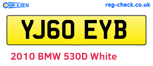 YJ60EYB are the vehicle registration plates.