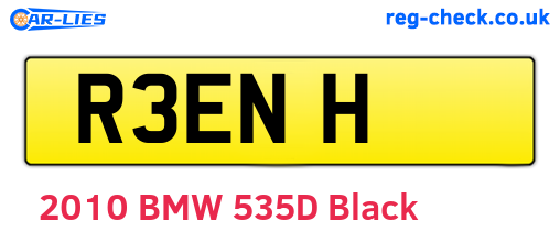 R3ENH are the vehicle registration plates.
