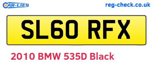 SL60RFX are the vehicle registration plates.
