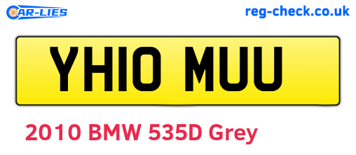 YH10MUU are the vehicle registration plates.